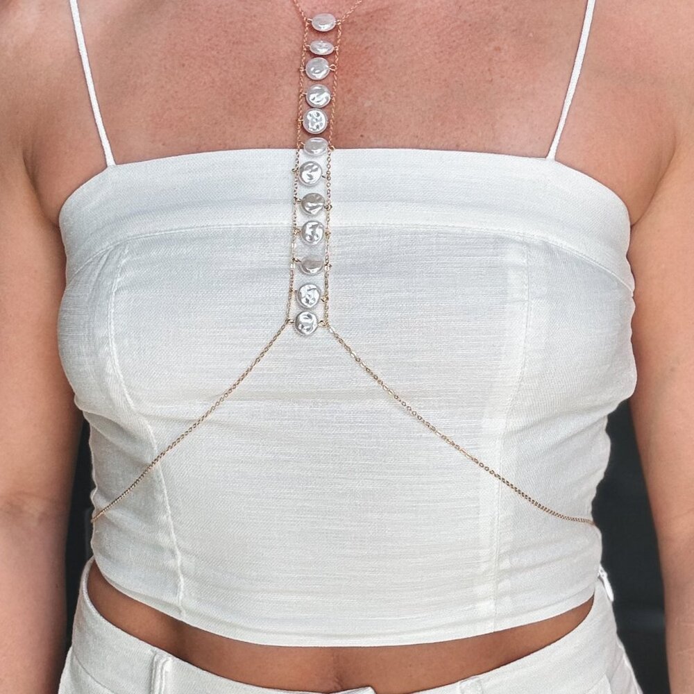 Women's Bali Beach Cotton Crop Top | Sets | White